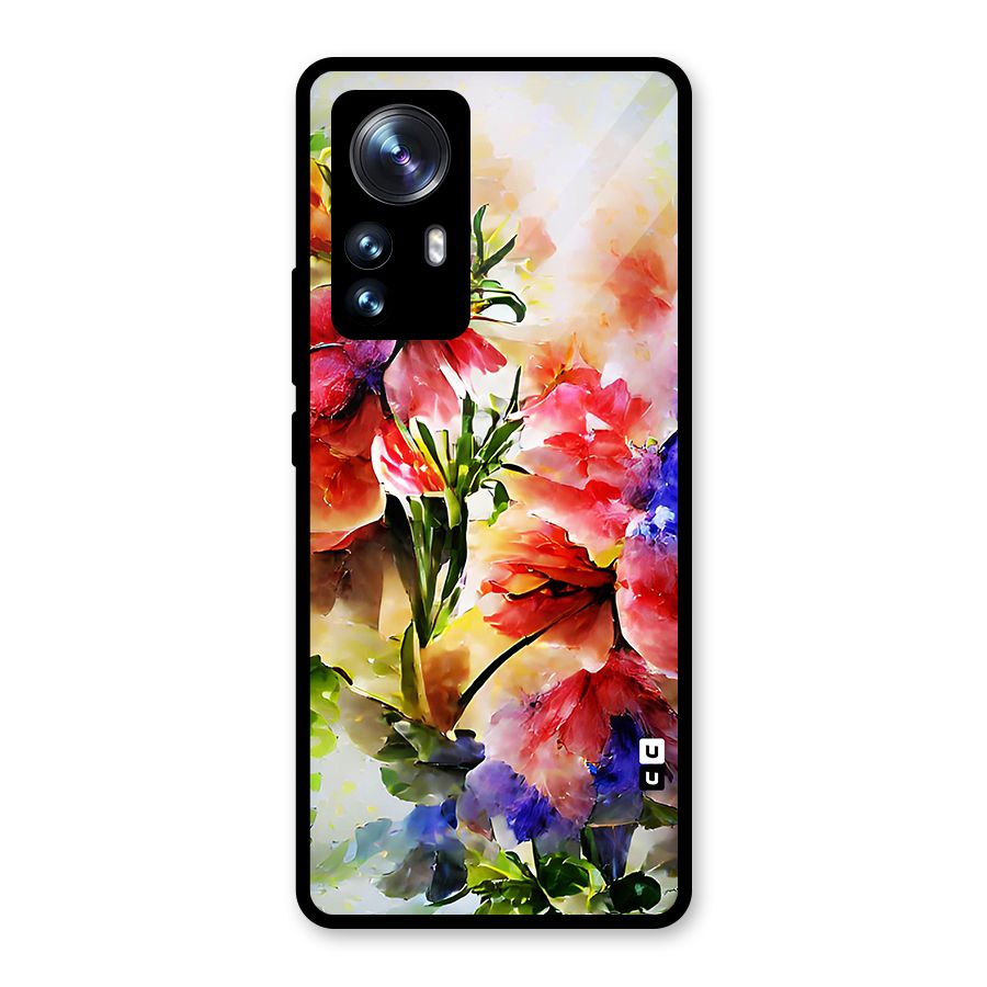 Colorful Flowers Fine Art Glass Back Case for Xiaomi 12 Pro