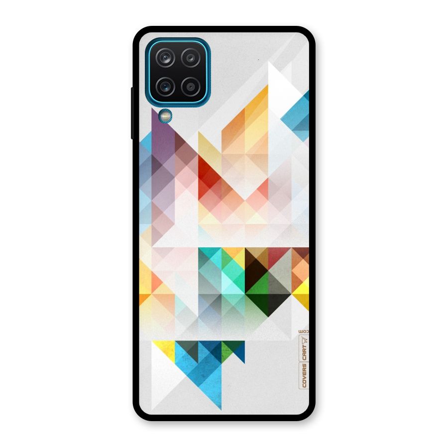 Colorful Geometric Art Glass Back Case for Galaxy A12