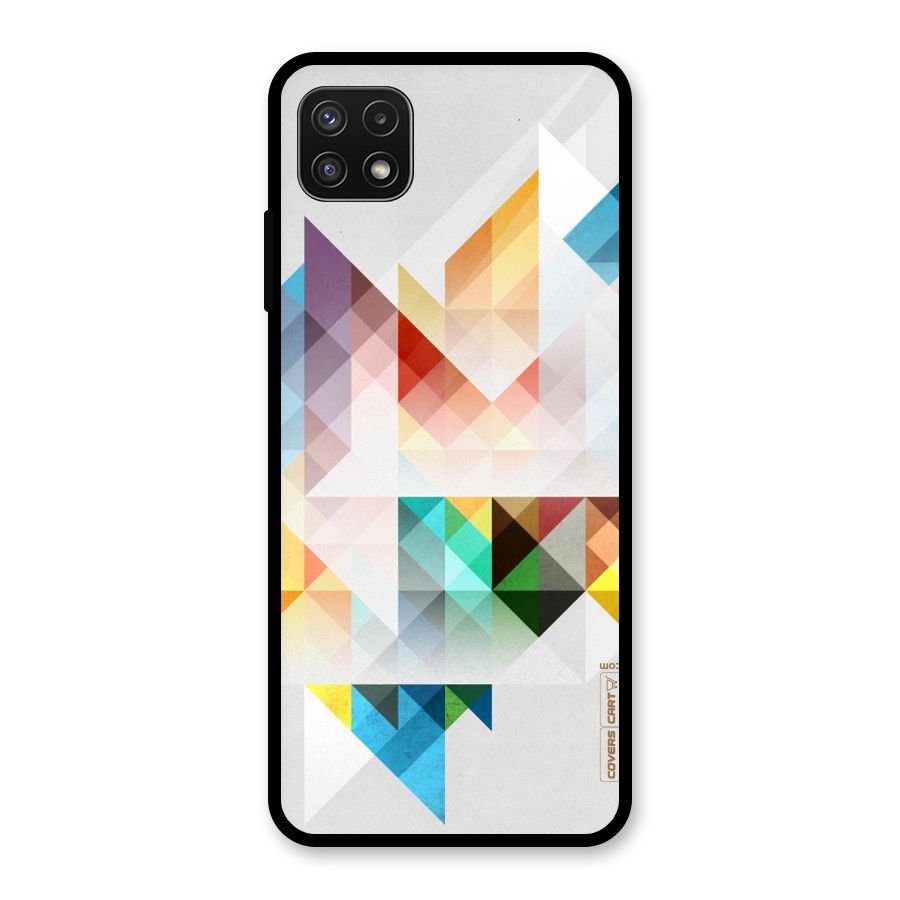 Colorful Geometric Art Glass Back Case for Galaxy A22 5G