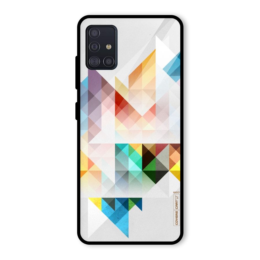 Colorful Geometric Art Glass Back Case for Galaxy A51