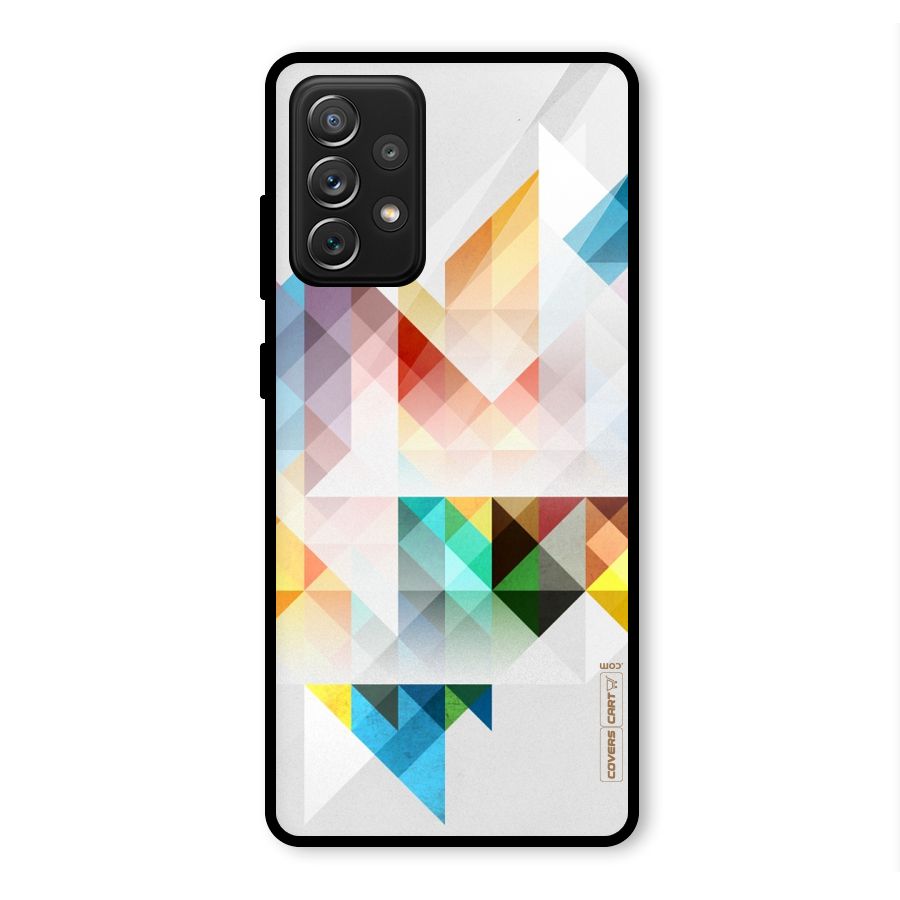 Colorful Geometric Art Glass Back Case for Galaxy A72