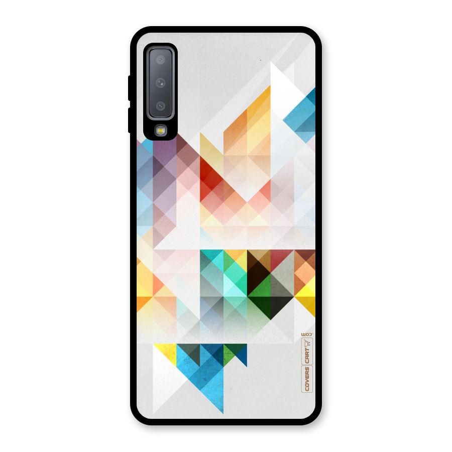 Colorful Geometric Art Glass Back Case for Galaxy A7 (2018)