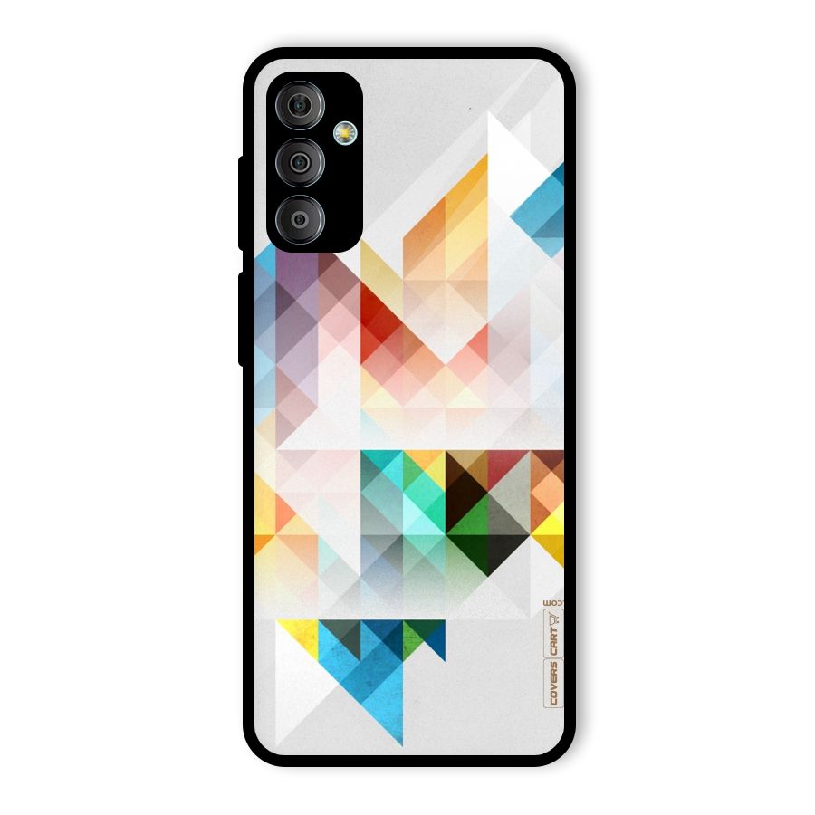 Colorful Geometric Art Glass Back Case for Galaxy F23