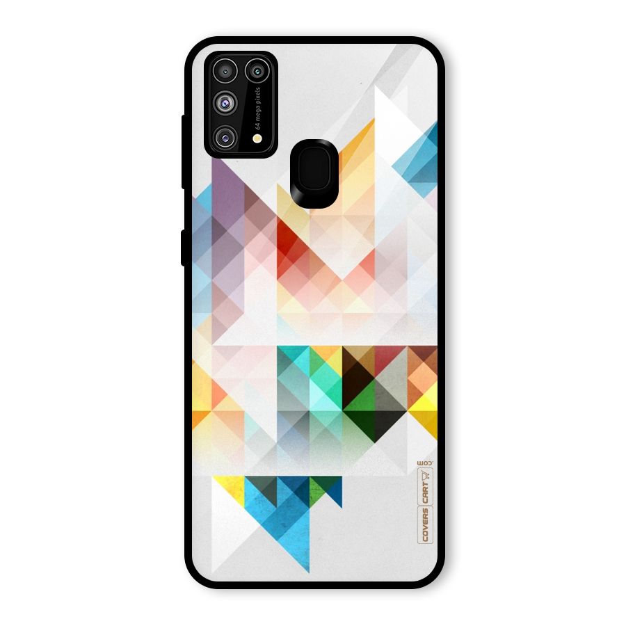 Colorful Geometric Art Glass Back Case for Galaxy F41