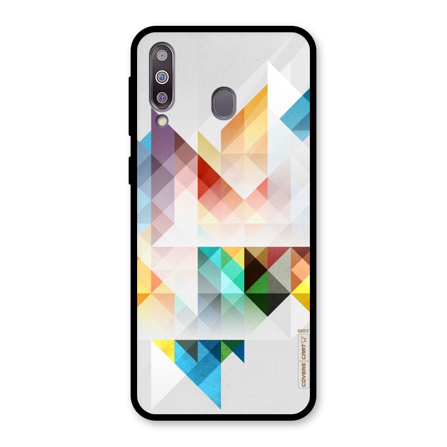 Colorful Geometric Art Glass Back Case for Galaxy M30