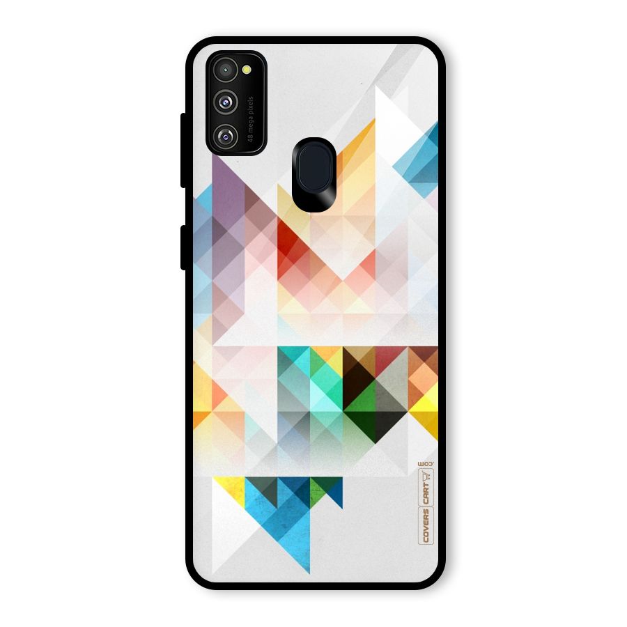 Colorful Geometric Art Glass Back Case for Galaxy M30s