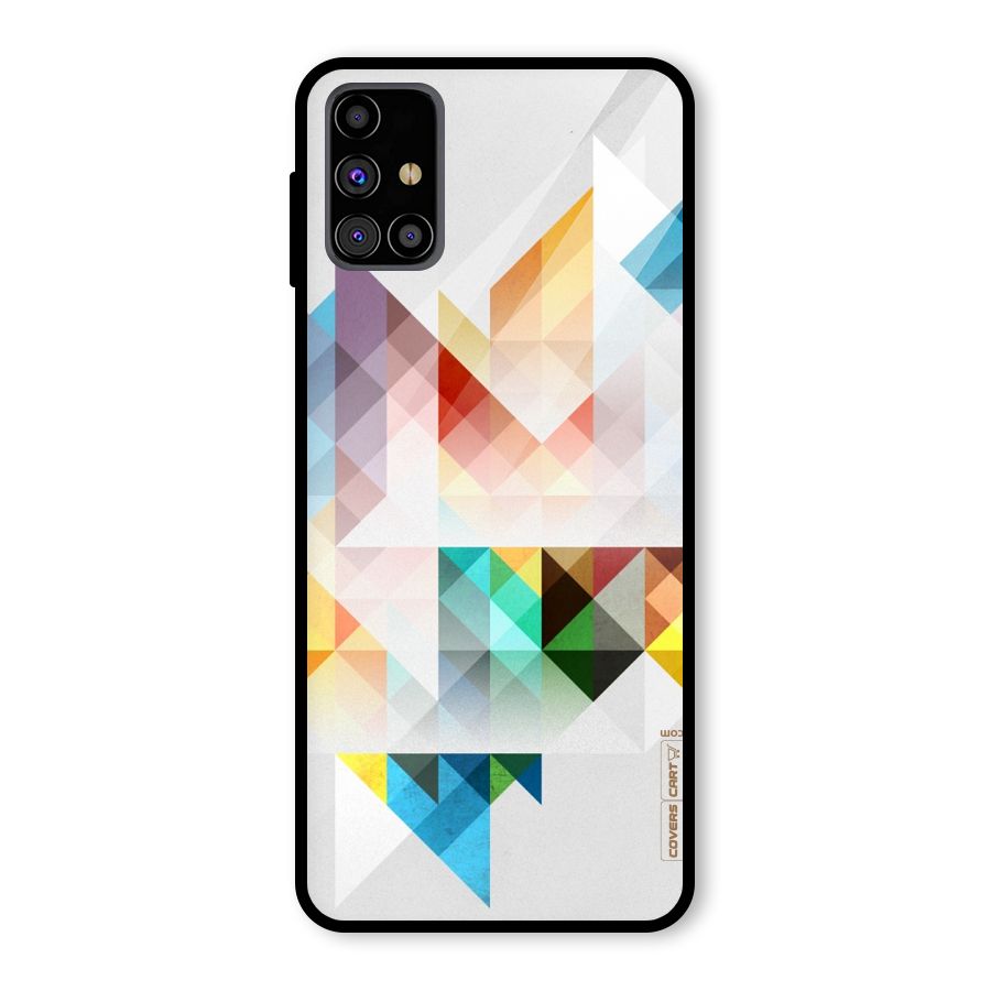 Colorful Geometric Art Glass Back Case for Galaxy M31s