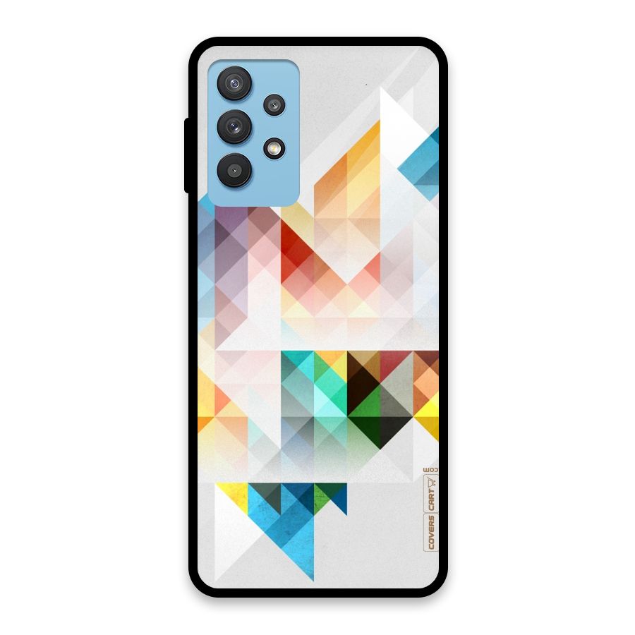 Colorful Geometric Art Glass Back Case for Galaxy M32 5G