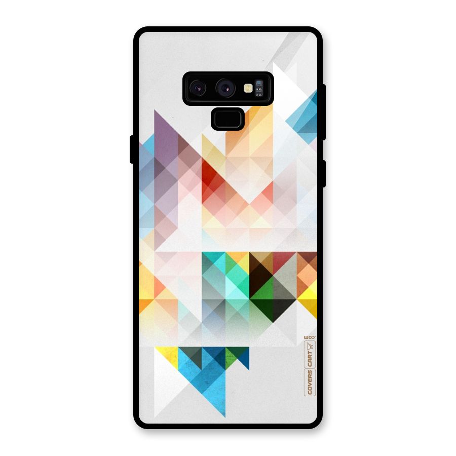 Colorful Geometric Art Glass Back Case for Galaxy Note 9