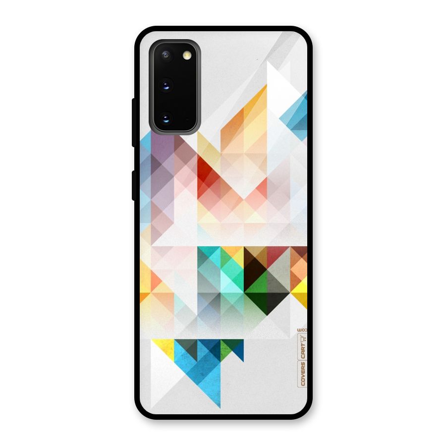 Colorful Geometric Art Glass Back Case for Galaxy S20