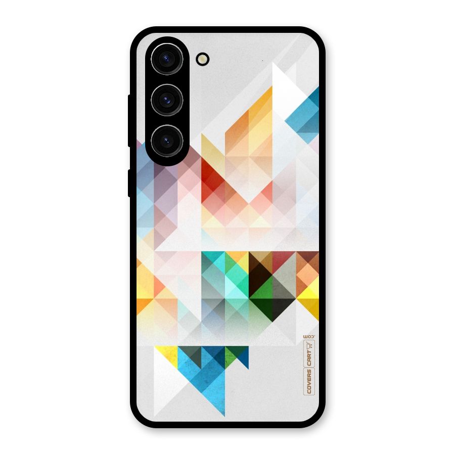 Colorful Geometric Art Glass Back Case for Galaxy S23 Plus