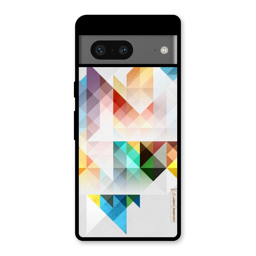 Colorful Geometric Art Glass Back Case for Google Pixel 7