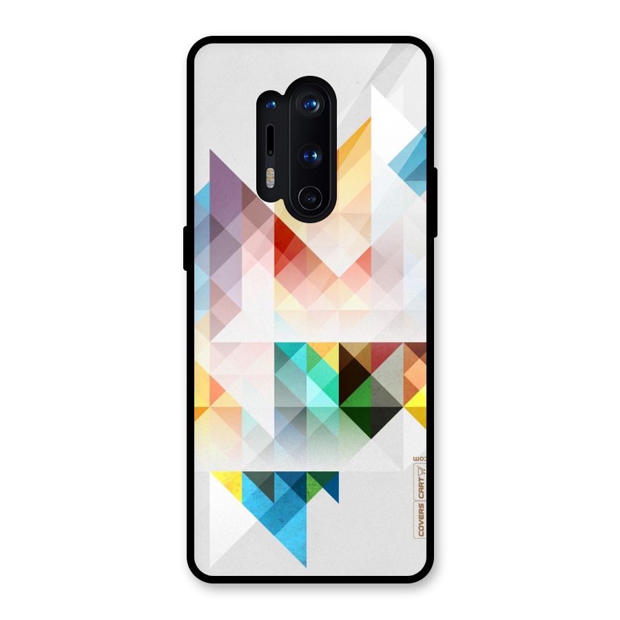 Colorful Geometric Art Glass Back Case for OnePlus 8 Pro