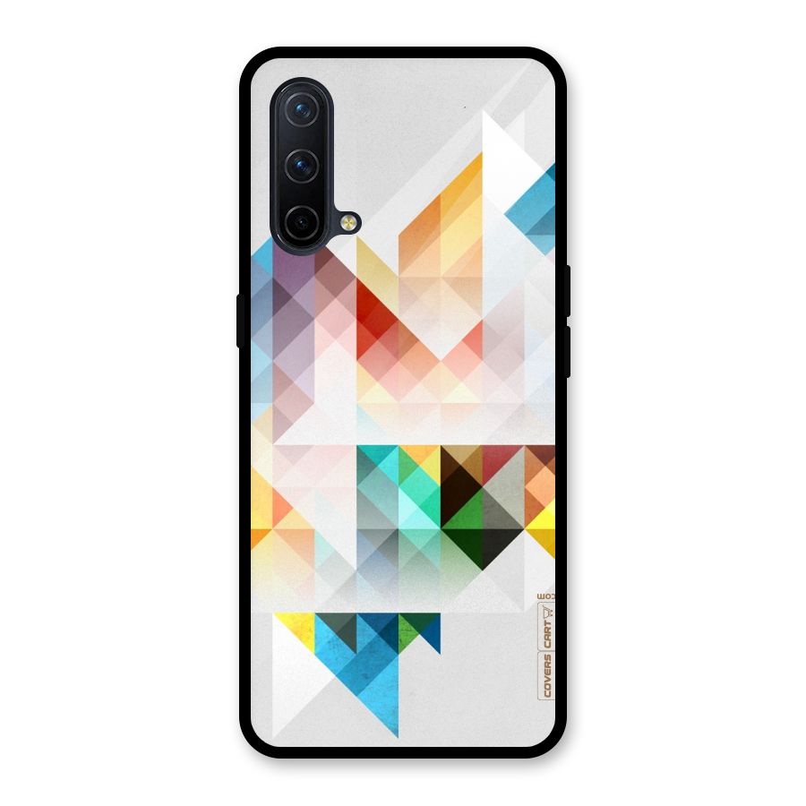 Colorful Geometric Art Glass Back Case for OnePlus Nord CE 5G