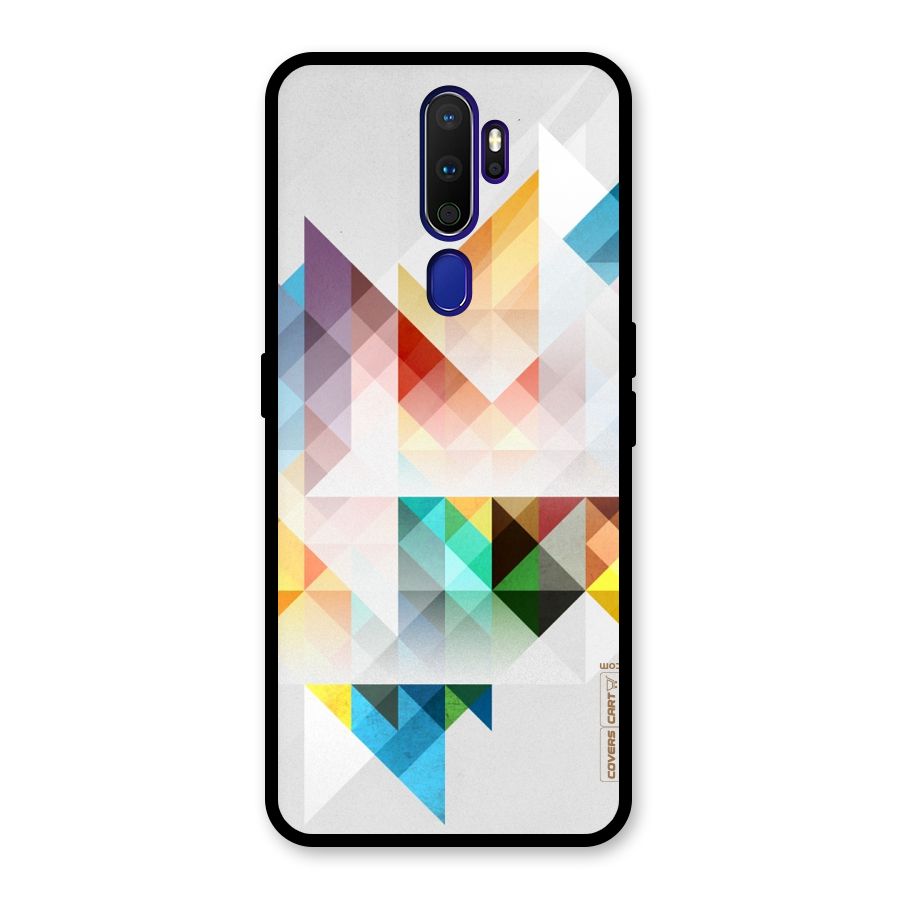 Colorful Geometric Art Glass Back Case for Oppo A9 (2020)