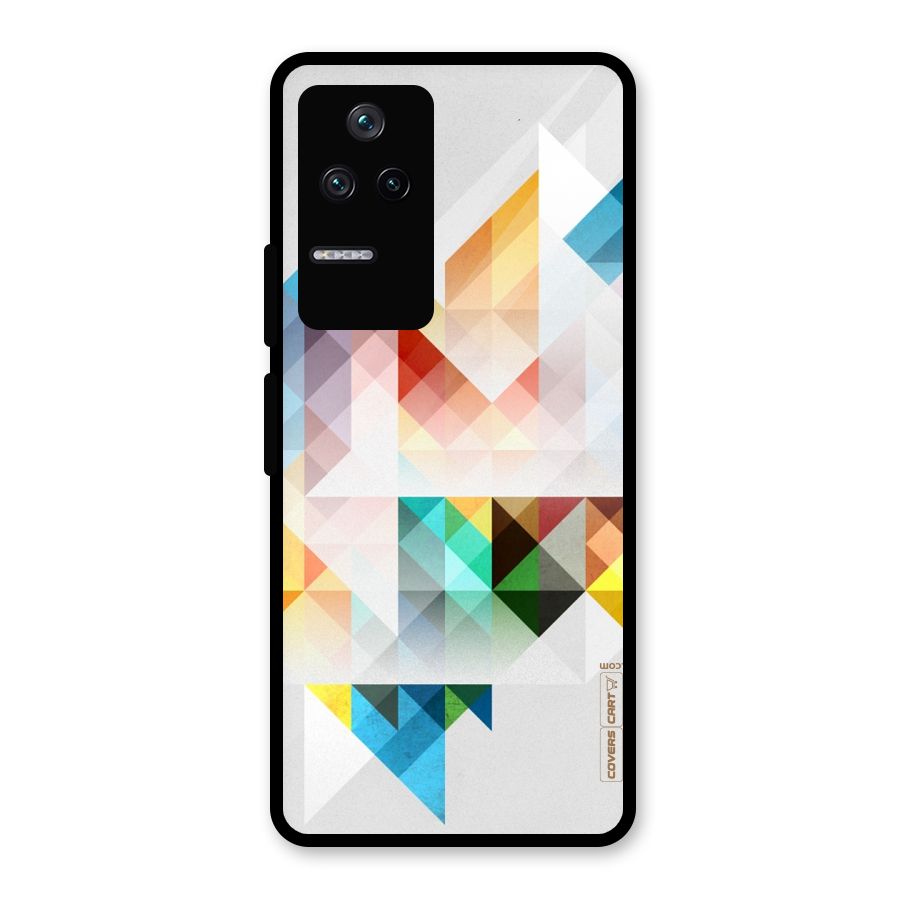 Colorful Geometric Art Glass Back Case for Poco F4 5G