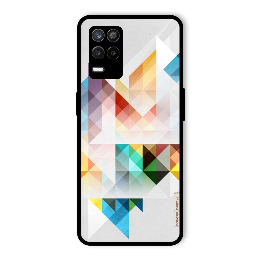 Colorful Geometric Art Glass Back Case for Realme 8 5G