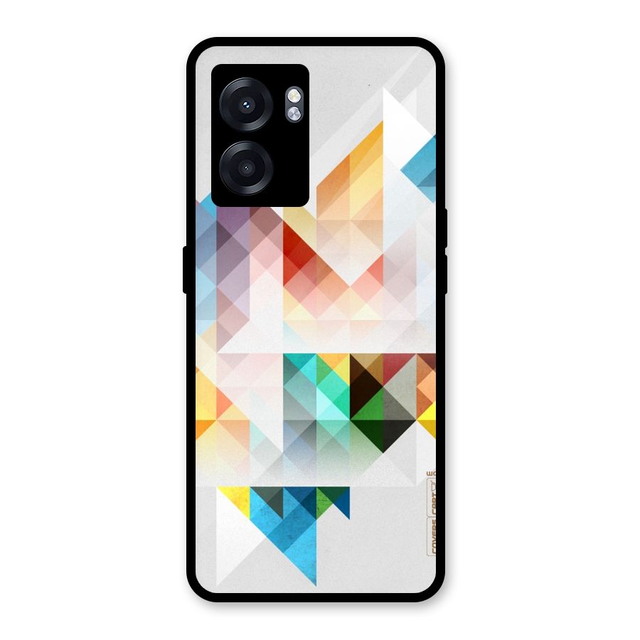 Colorful Geometric Art Glass Back Case for Realme Narzo 50 5G