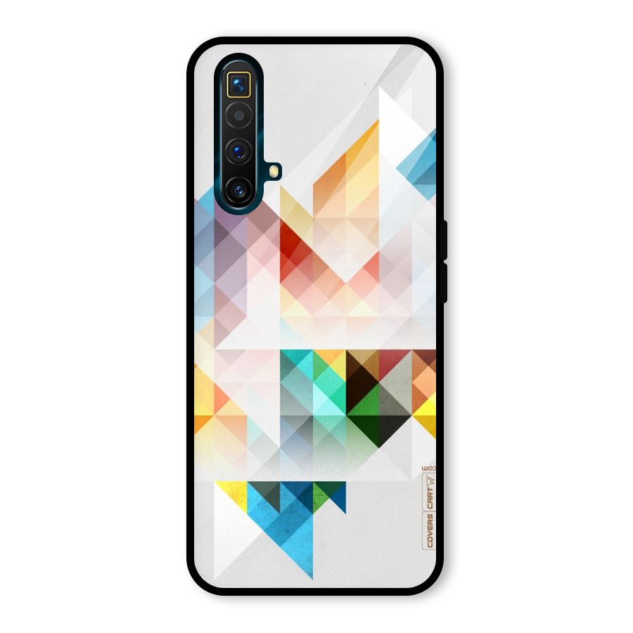 Colorful Geometric Art Glass Back Case for Realme X3 SuperZoom