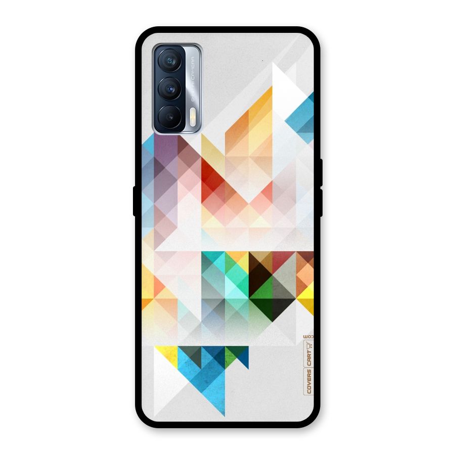 Colorful Geometric Art Glass Back Case for Realme X7