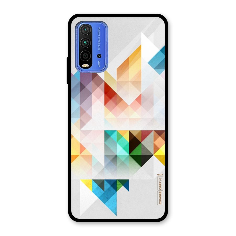 Colorful Geometric Art Glass Back Case for Redmi 9 Power