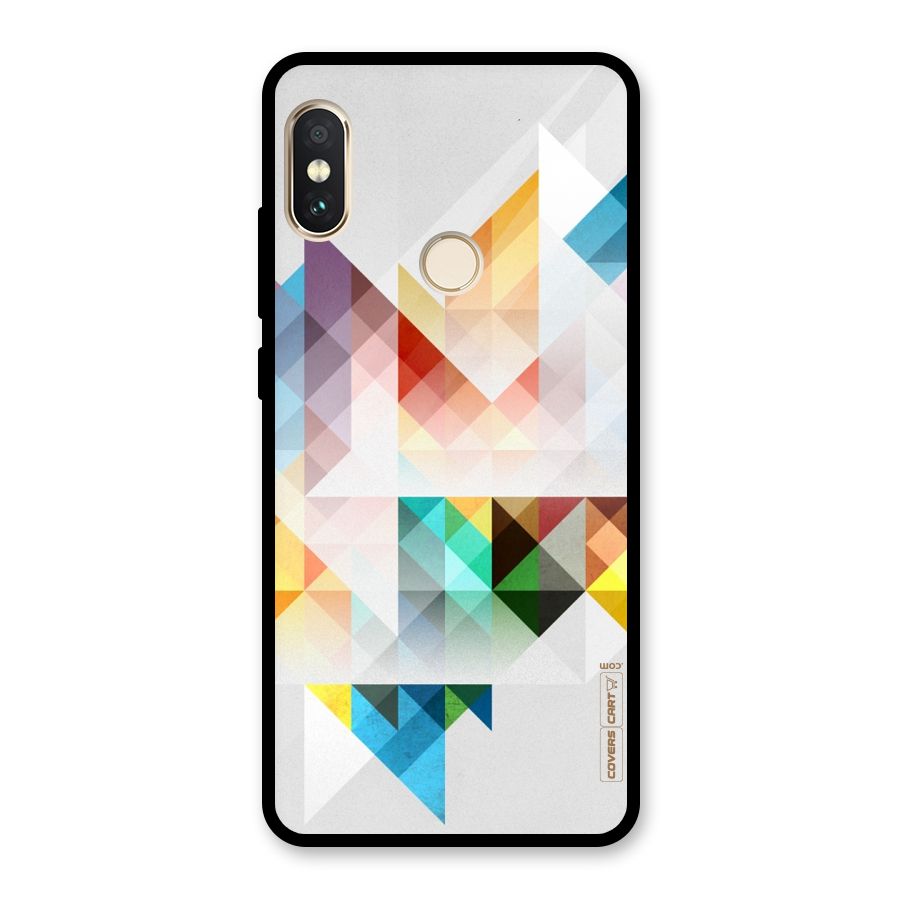 Colorful Geometric Art Glass Back Case for Redmi Note 5 Pro