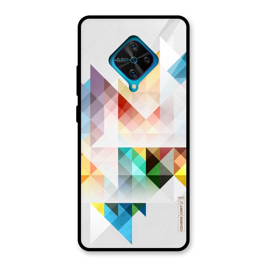 Colorful Geometric Art Glass Back Case for Vivo S1 Pro