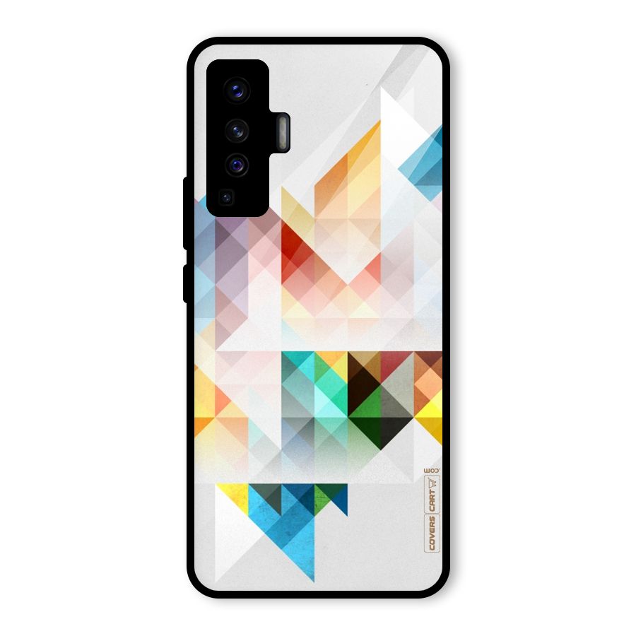 Colorful Geometric Art Glass Back Case for Vivo X50