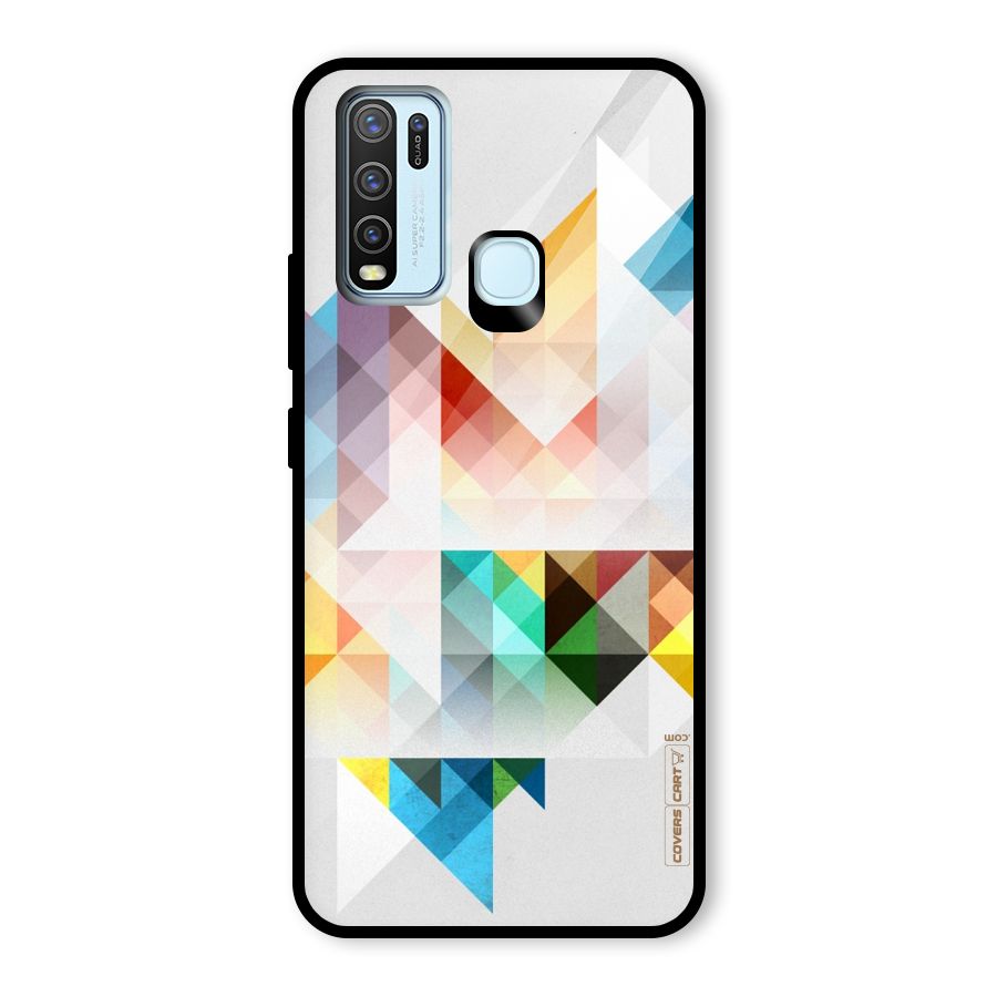 Colorful Geometric Art Glass Back Case for Vivo Y50