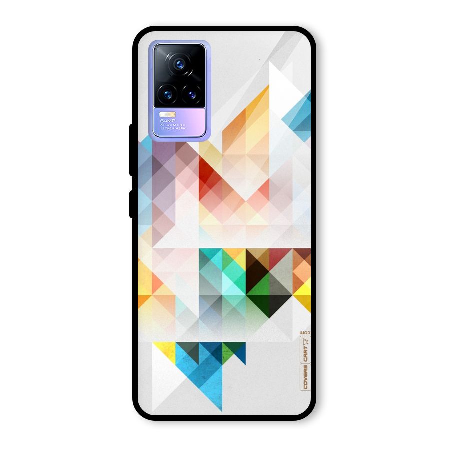 Colorful Geometric Art Glass Back Case for Vivo Y73