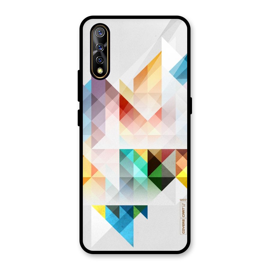 Colorful Geometric Art Glass Back Case for Vivo Z1x