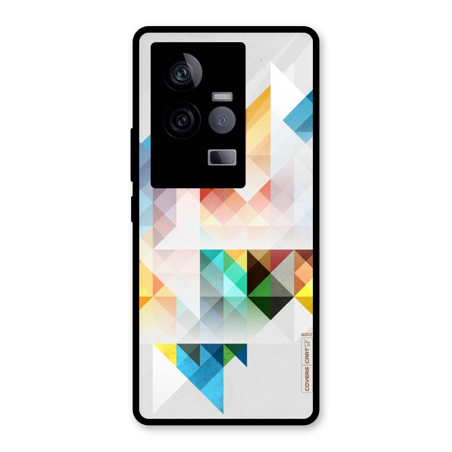Colorful Geometric Art Glass Back Case for Vivo iQOO 11 5G