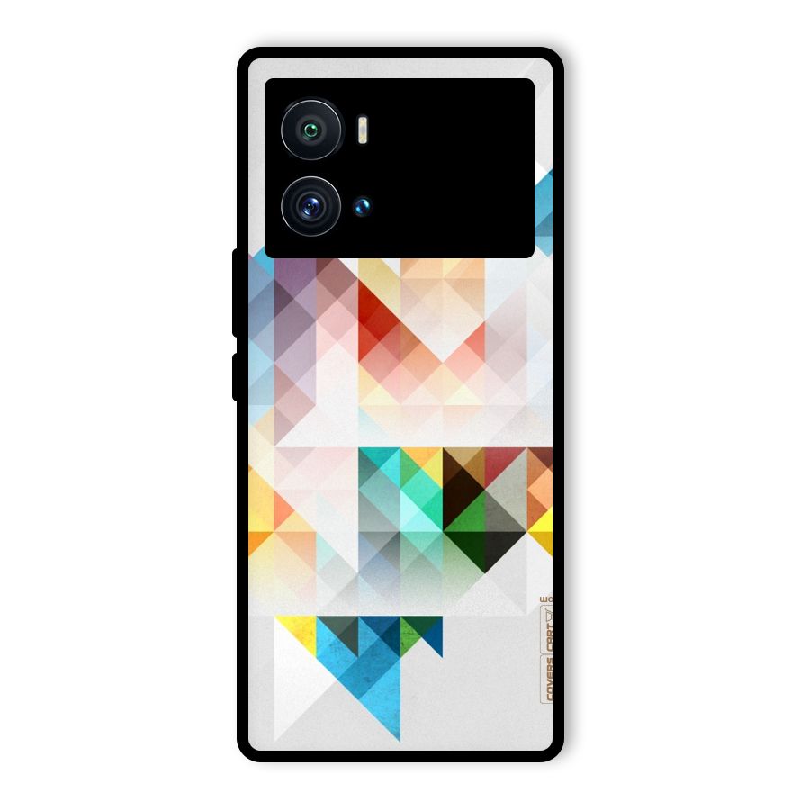 Colorful Geometric Art Glass Back Case for Vivo iQOO 9 Pro