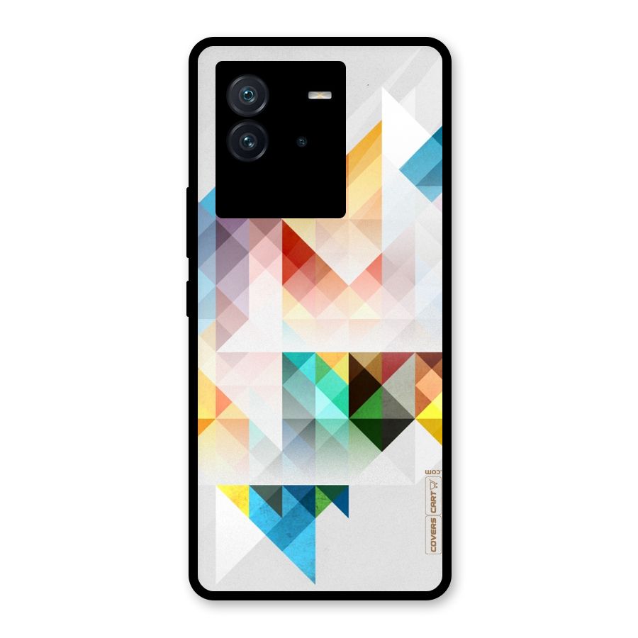 Colorful Geometric Art Glass Back Case for Vivo iQOO Neo 6 5G