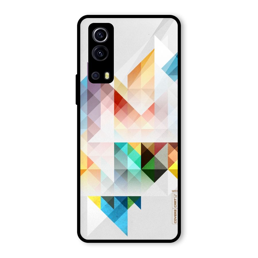 Colorful Geometric Art Glass Back Case for Vivo iQOO Z3