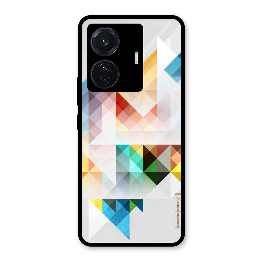 Colorful Geometric Art Glass Back Case for Vivo iQOO Z6 Pro