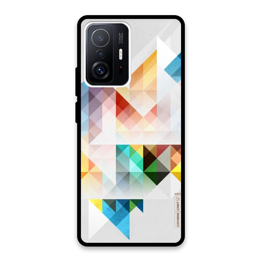 Colorful Geometric Art Glass Back Case for Xiaomi 11T Pro