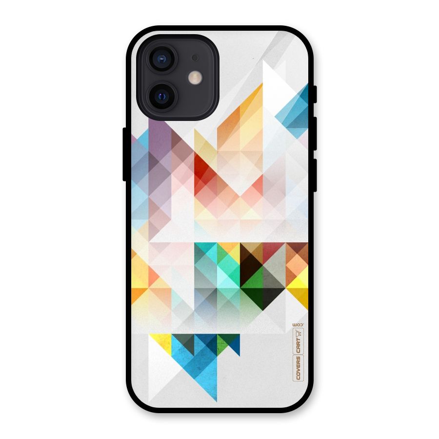 Colorful Geometric Art Glass Back Case for iPhone 12