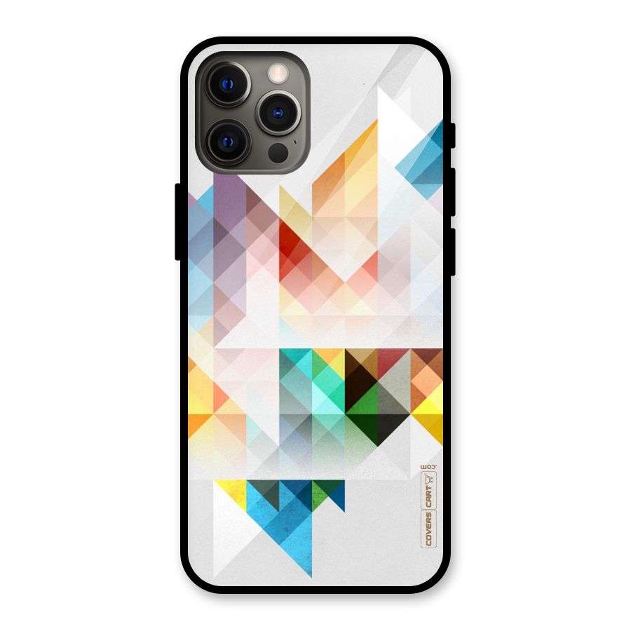 Colorful Geometric Art Glass Back Case for iPhone 12 Pro Max