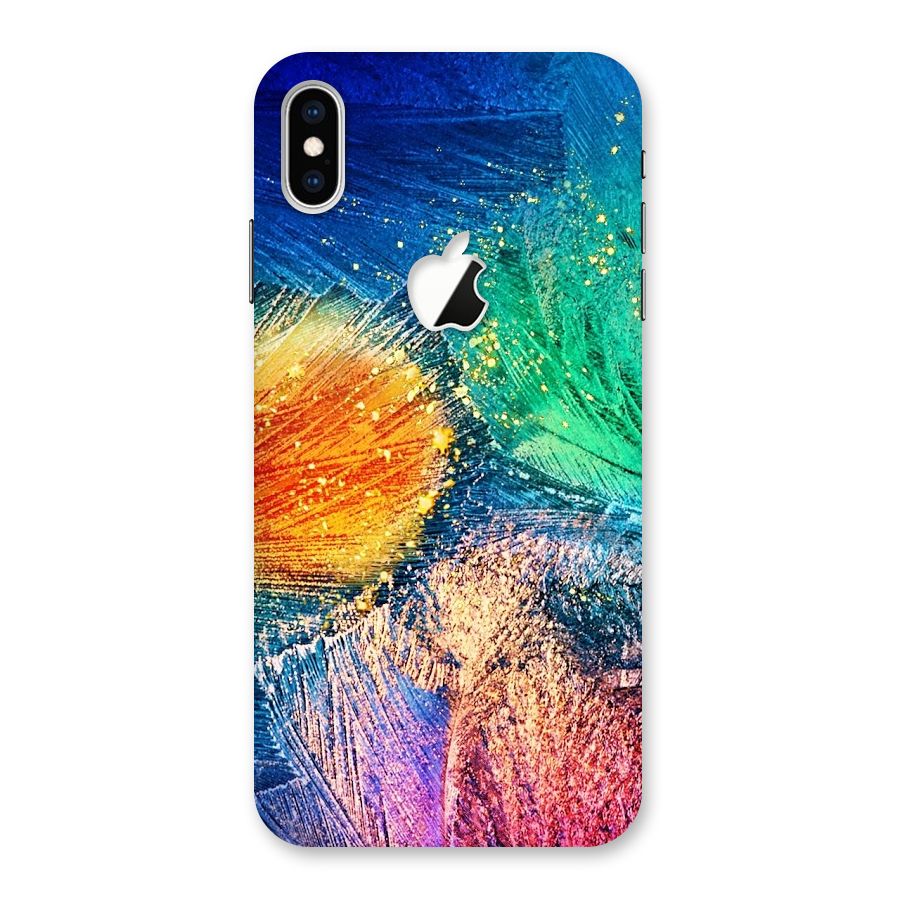 Colorful Leafs Vibrant Back Case for iPhone XS Max Apple Cut