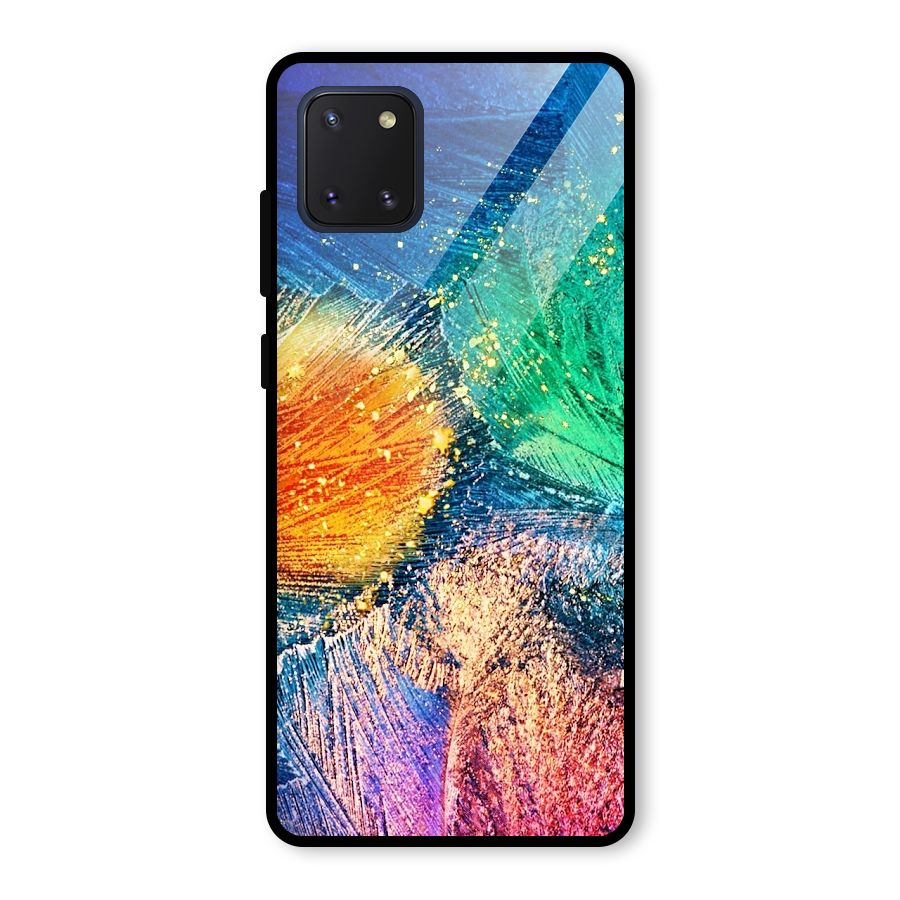 Colorful Leafs Vibrant Glass Back Case for Galaxy Note 10 Lite