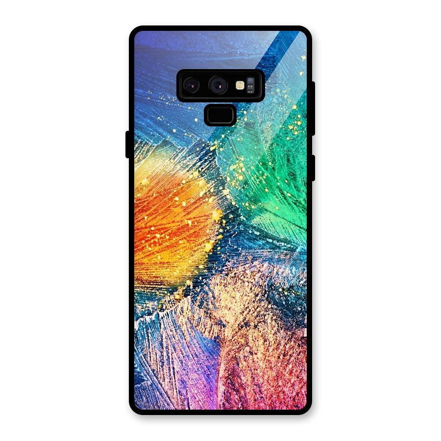 Colorful Leafs Vibrant Glass Back Case for Galaxy Note 9