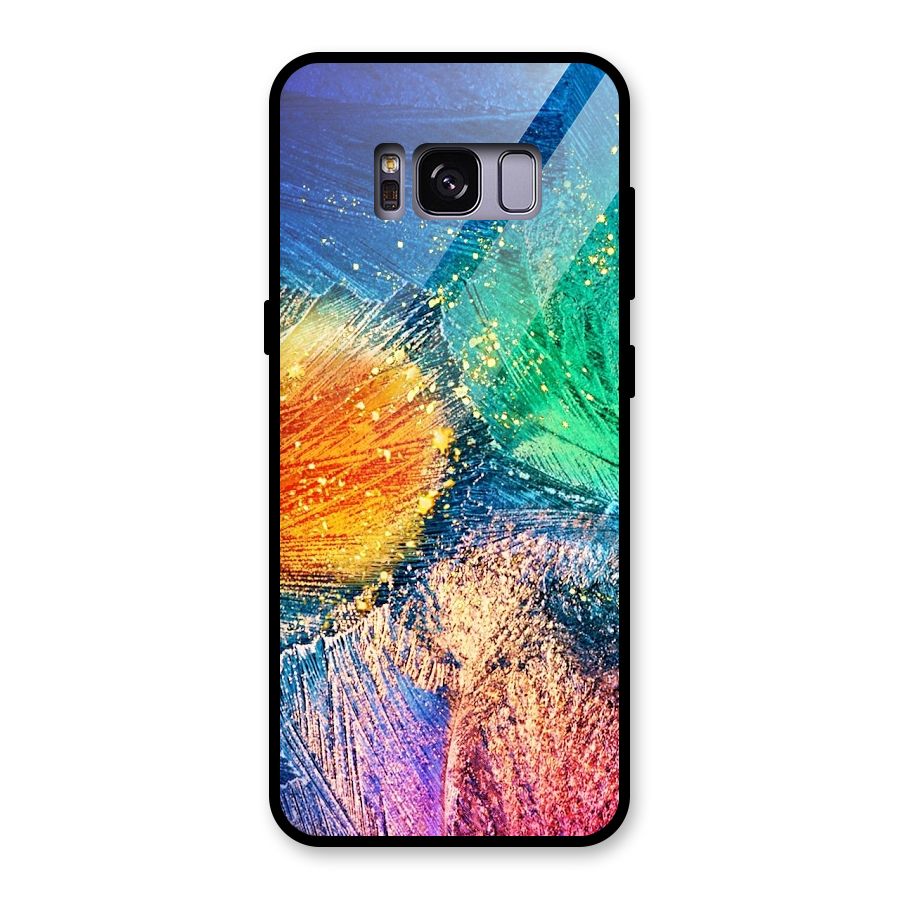 Colorful Leafs Vibrant Glass Back Case for Galaxy S8