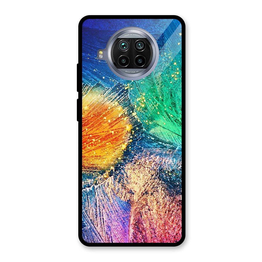 Colorful Leafs Vibrant Glass Back Case for Mi 10i