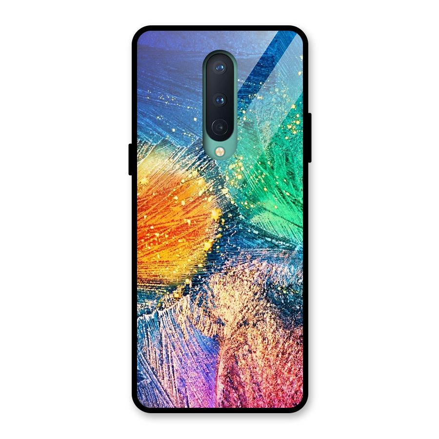 Colorful Leafs Vibrant Glass Back Case for OnePlus 8