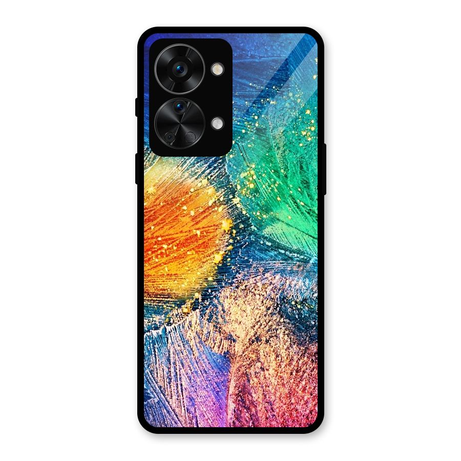 Colorful Leafs Vibrant Glass Back Case for OnePlus Nord 2T