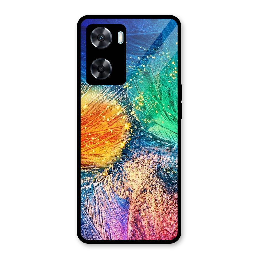 Colorful Leafs Vibrant Glass Back Case for Oppo A77