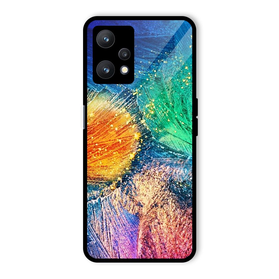 Colorful Leafs Vibrant Glass Back Case for Realme 9 Pro 5G