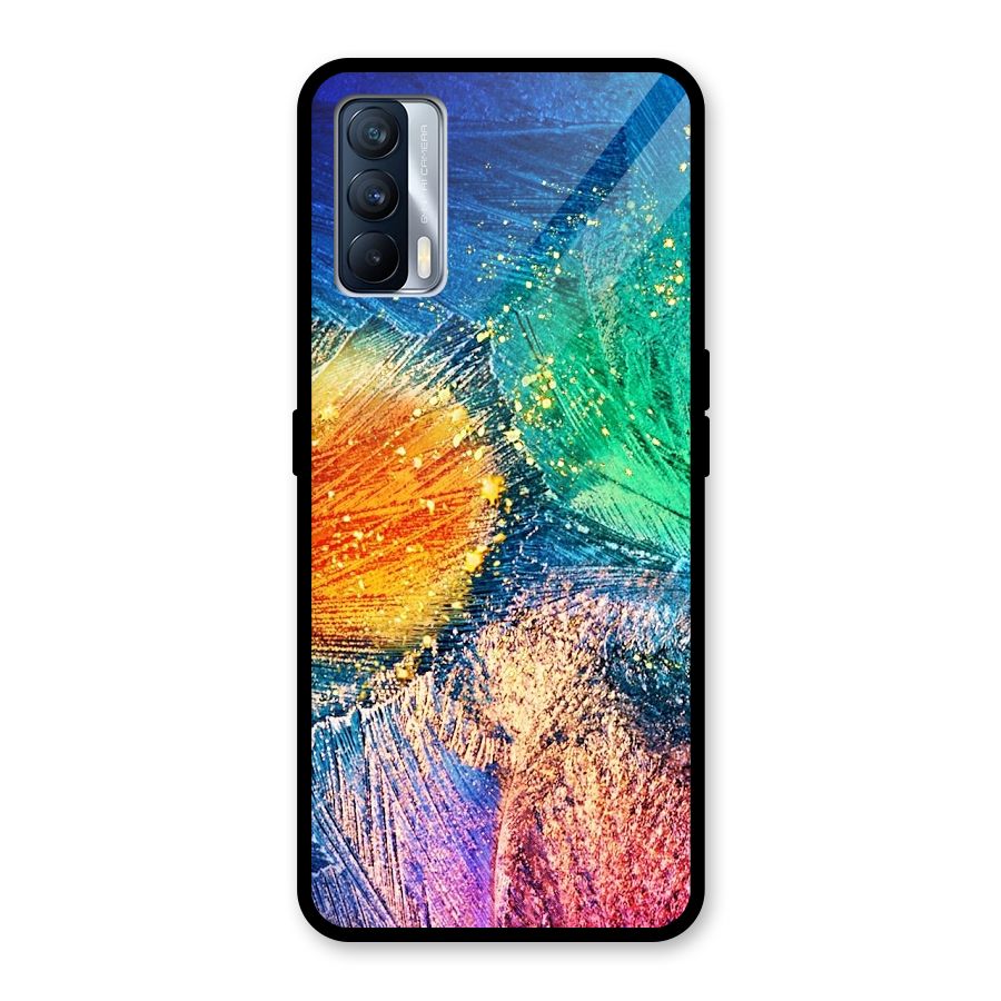 Colorful Leafs Vibrant Glass Back Case for Realme X7