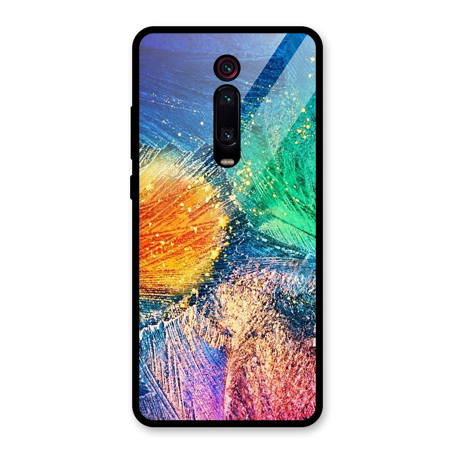 Colorful Leafs Vibrant Glass Back Case for Redmi K20